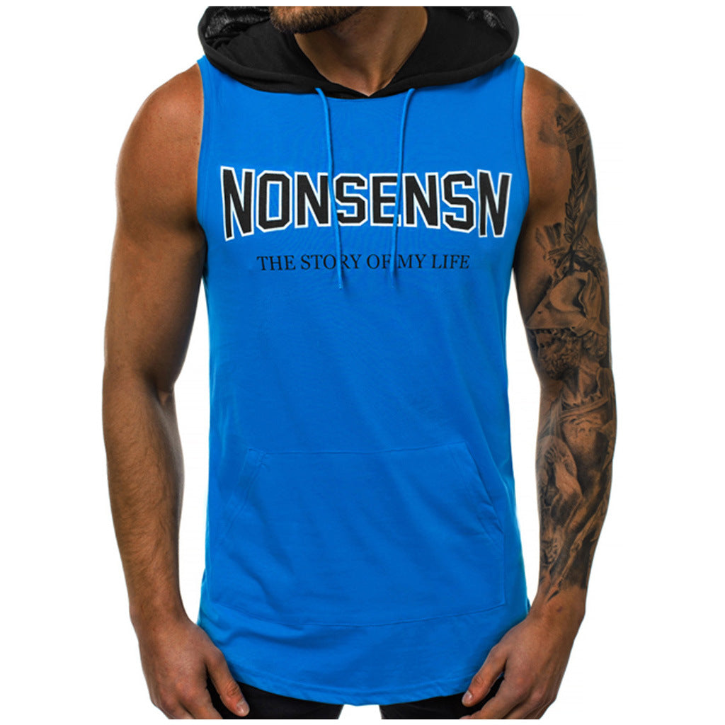 I Royal Men Fitness Hoodies Tank Tops Sleeveless Bodybuilding Tee Shirt eprolo 