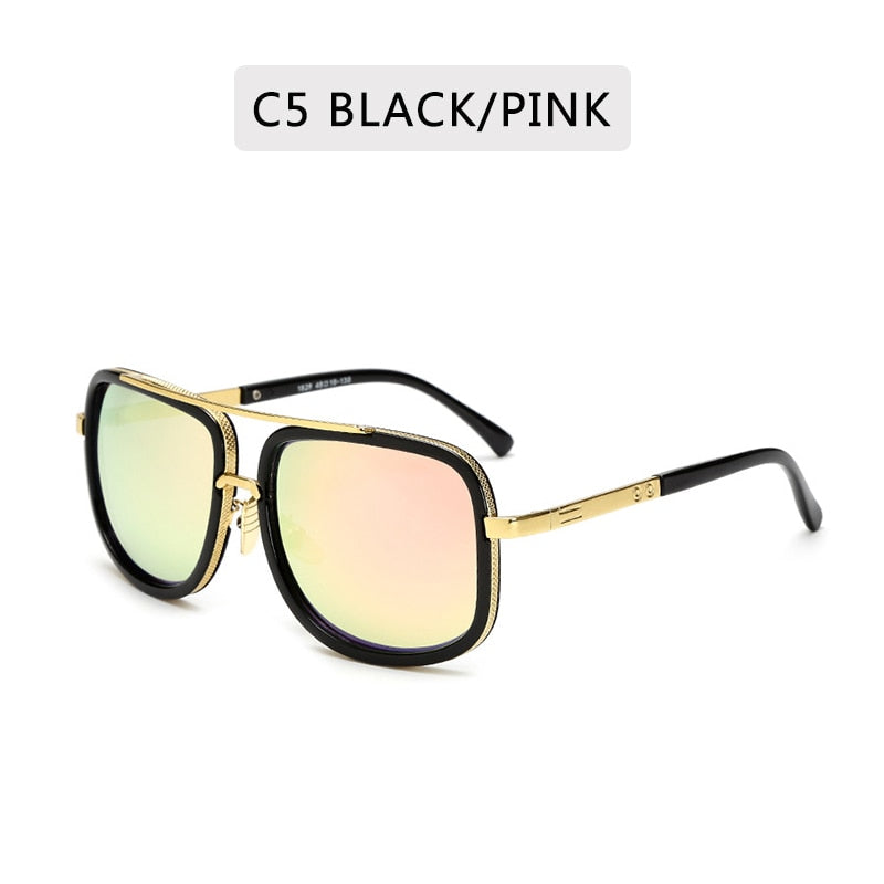 I Royal New Fashion Big Frame Square Metal Sun Glasses High Quality eprolo 