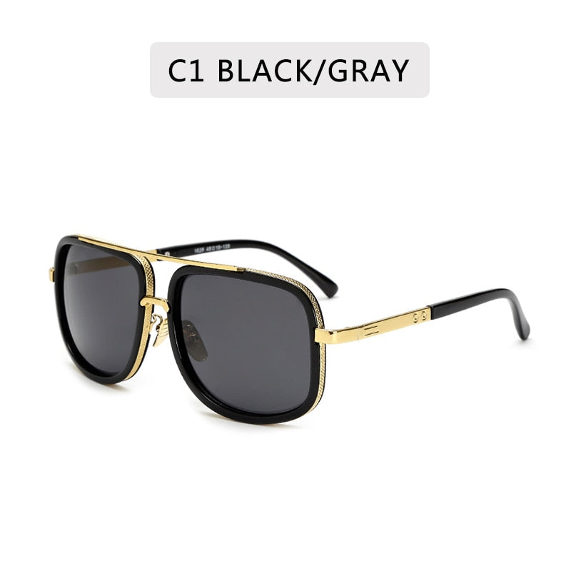 I Royal New Fashion Big Frame Square Metal Sun Glasses High Quality eprolo 