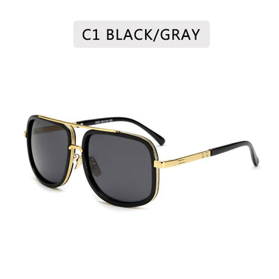 I Royal New Fashion Big Frame Square Metal Sun Glasses High Quality eprolo 