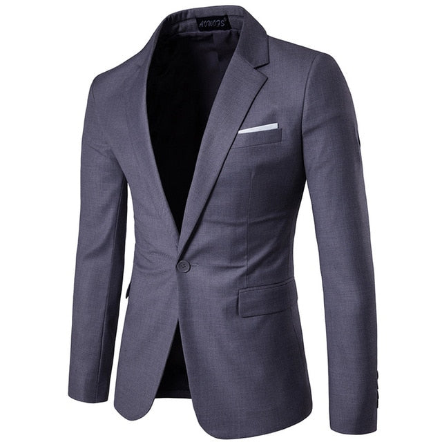 I Royal Men's Single Breasted One Button Blazers and Jackets eprolo 