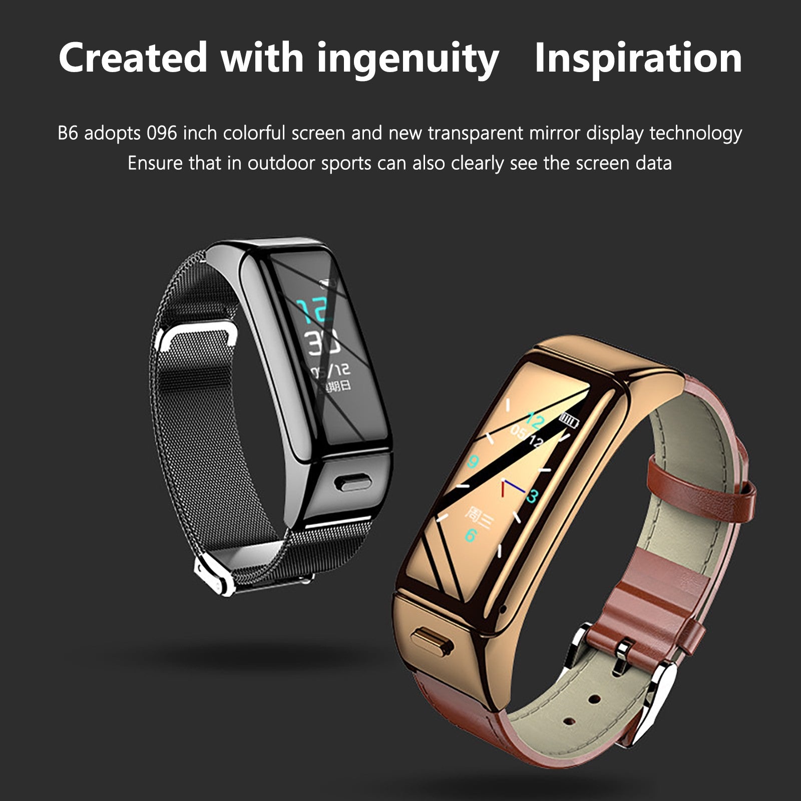 I Royal Smart Watch Bluetooth Headset Separation 2-In-1 Call Heart Rate Listening Song Sports eprolo 