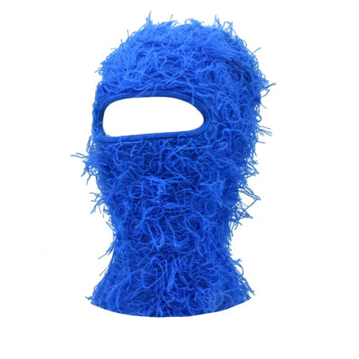 Distressed Knitted Full Face Ski Mask Wind Proof Premium One-Size Fits All Shiesty Design Furry