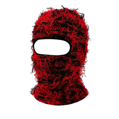 Distressed Knitted Full Face Ski Mask Wind Proof Premium One-Size Fits All Shiesty Design Furry