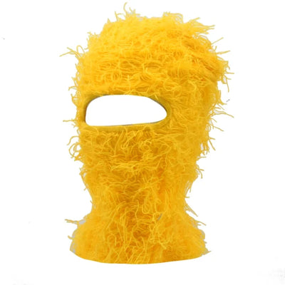 Distressed Knitted Full Face Ski Mask Wind Proof Premium One-Size Fits All Shiesty Design Furry