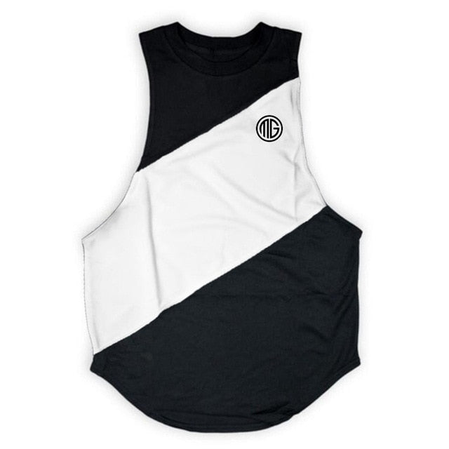 Fitness Men Tank Top with hooded  Tank Tops workout Singlet Sleeveless Shirt