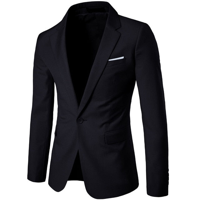 I Royal Men's Single Breasted One Button Blazers and Jackets eprolo 