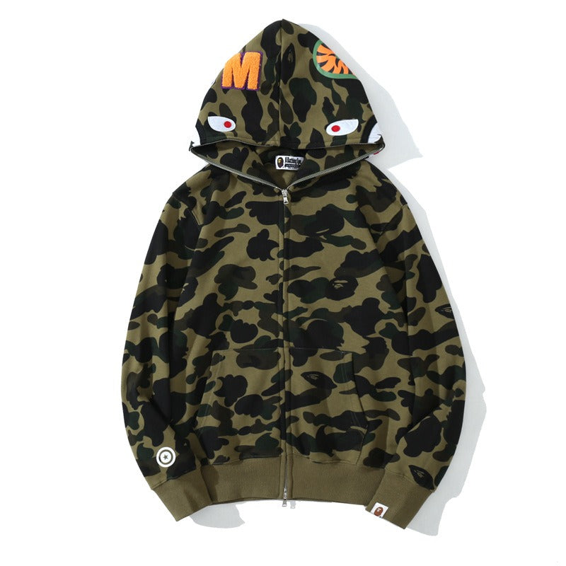 I Royal Shark Classic Camouflage Hooded Cardigan Zipper eprolo 