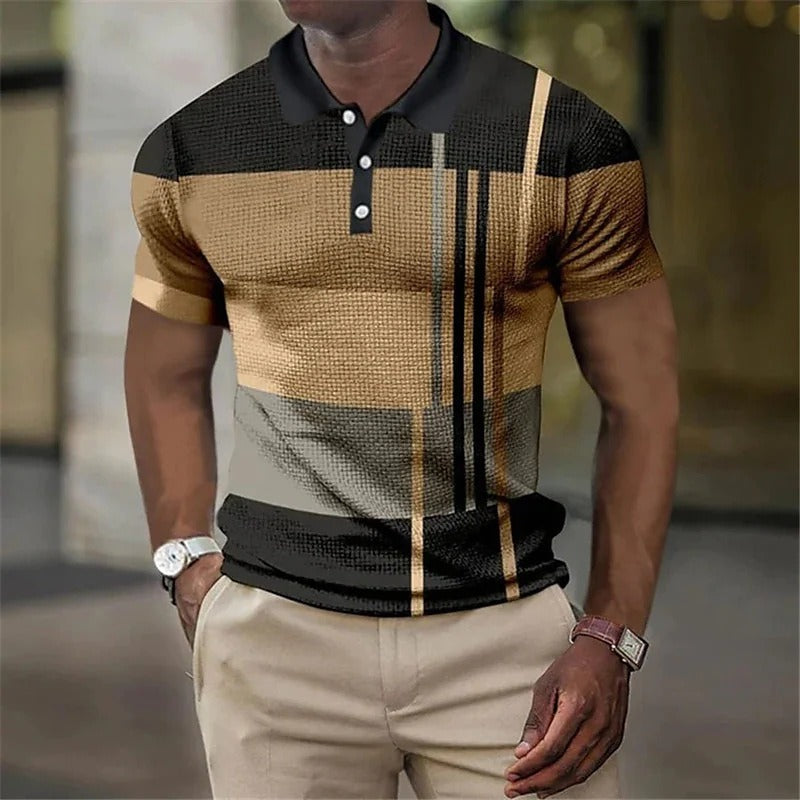 I Royal Men's Polo Shirt Casual Short Sleeve Button Golf Shirt eprolo 