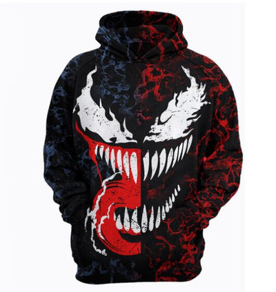 Venom Carnage Hoodies 3D Print Harajuku Style Streetwear Unisex