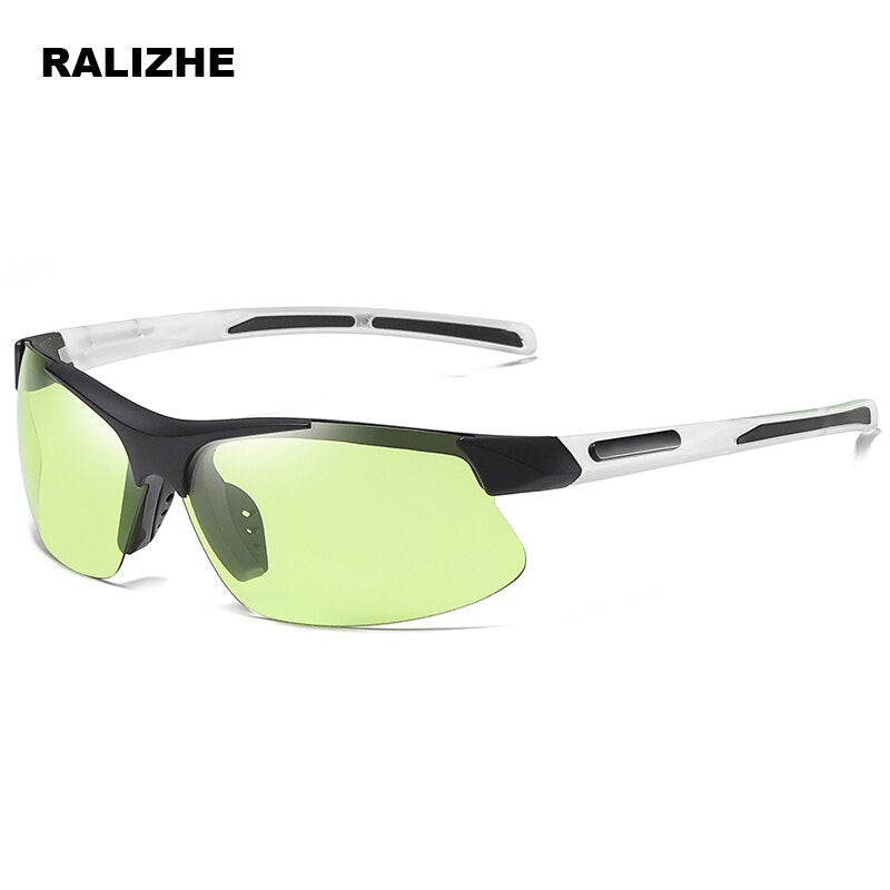 I Royal Sports Polarized Green Sunglasses Men Black Flexible Frame Driving Square Discoloration Sun Glasses Women Goggle eprolo 