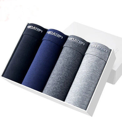 4Pcs Boxer Shorts Men's Underwear Sexy Panties Cotton Boxers