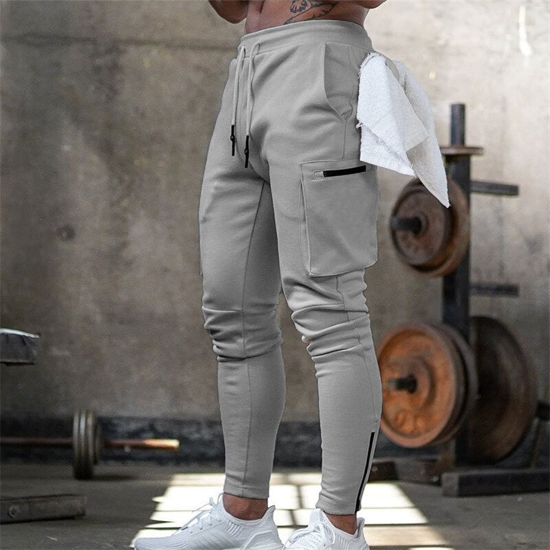 Men Jogger Sweatpants Gyms Workout Fitness Cotton