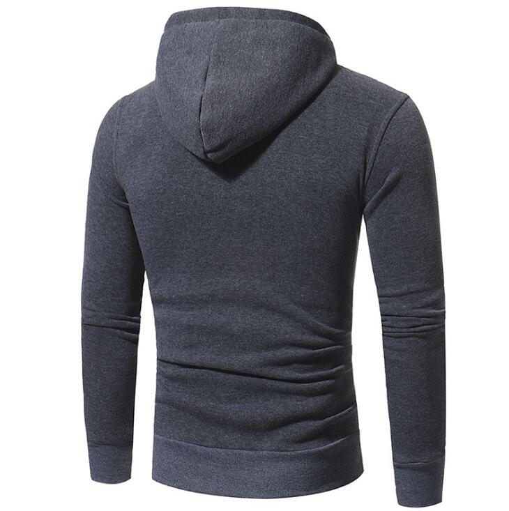 I Royal Men's Hooded Achille Sweater Plus Velvet Thick Sweater Long-sleeved eprolo 