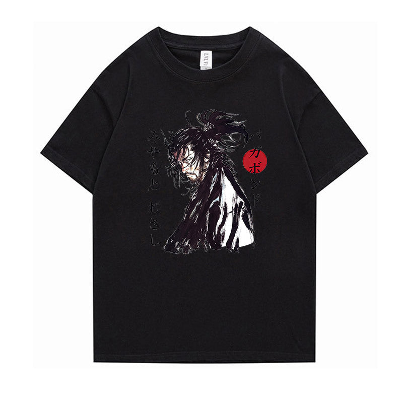 I Royal vagabond Miyamoto Musashi Japanese anime short-sleeved T-shirt eprolo 