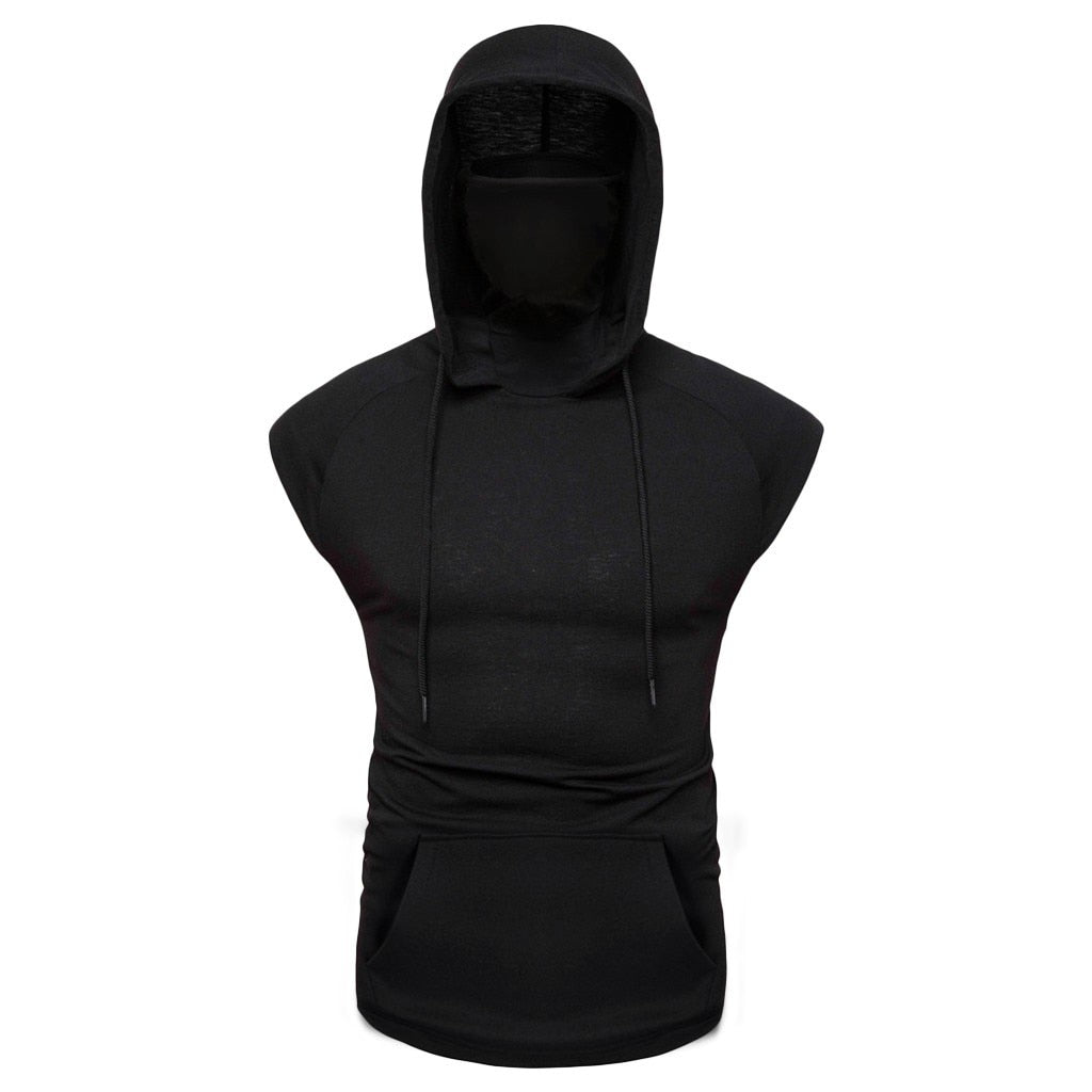 I Royal Mens Mask Button Sports Vest Hooded Splice Large Open-Forked Male Vest May 4Th eprolo 