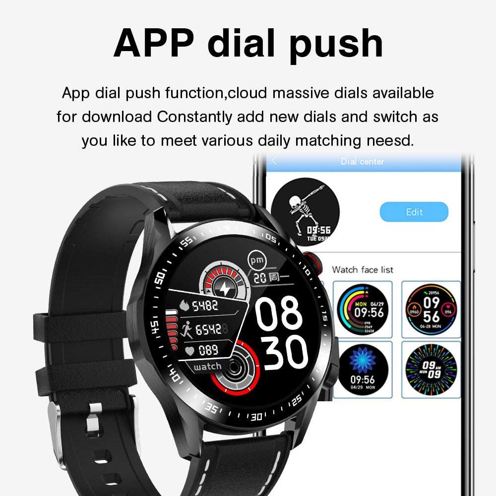 E1-2 Smart Watch Bluetooth Call Custom Dial Full Touch Screen Waterproof Smartwatch For Android IOS Sports Fitness Tracker