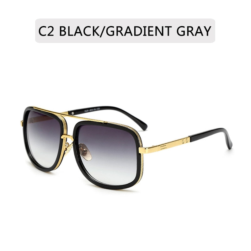 I Royal New Fashion Big Frame Square Metal Sun Glasses High Quality eprolo 