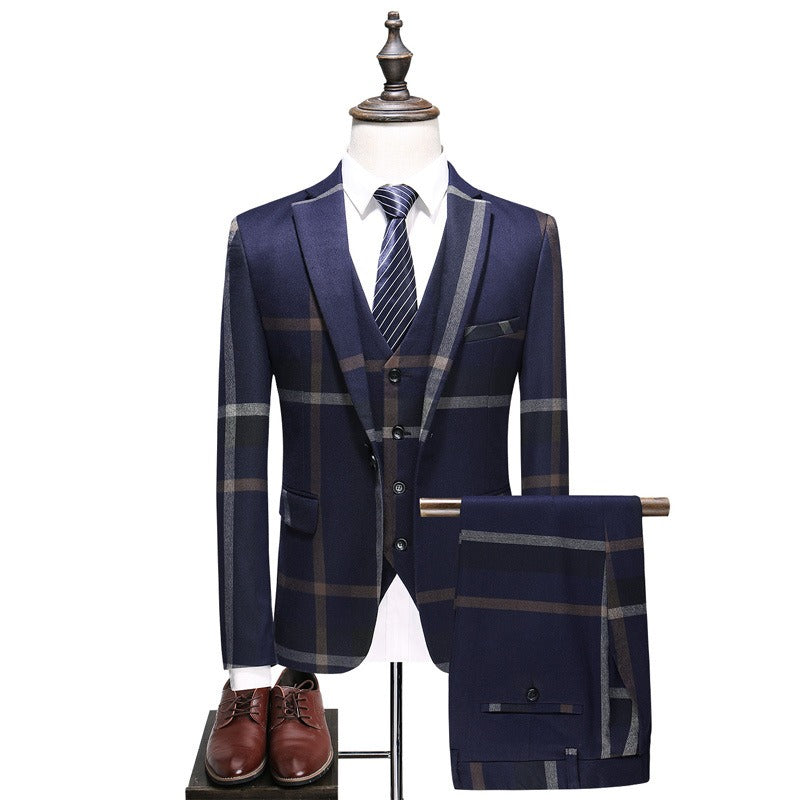 Men's Casual Suit Three Piece Set