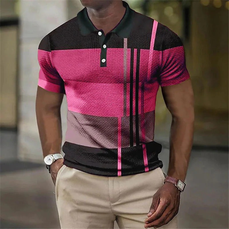 I Royal Men's Polo Shirt Casual Short Sleeve Button Golf Shirt eprolo 