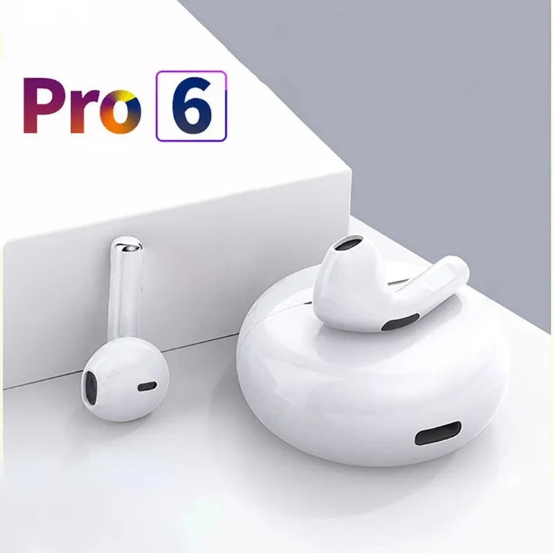 Air Pro 6 TWS Wireless Headphones with Mic Fone Bluetooth Earbuds