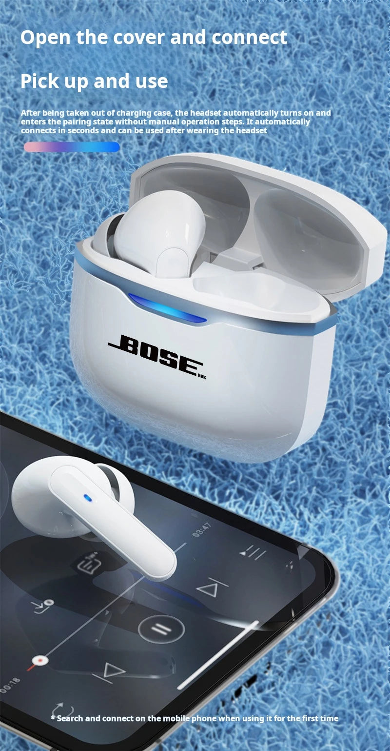 True Wireless Bluetooth Headphones IPX54 Waterproof Stereo Earbuds Touch Volume Earphones With Mic Music Headset