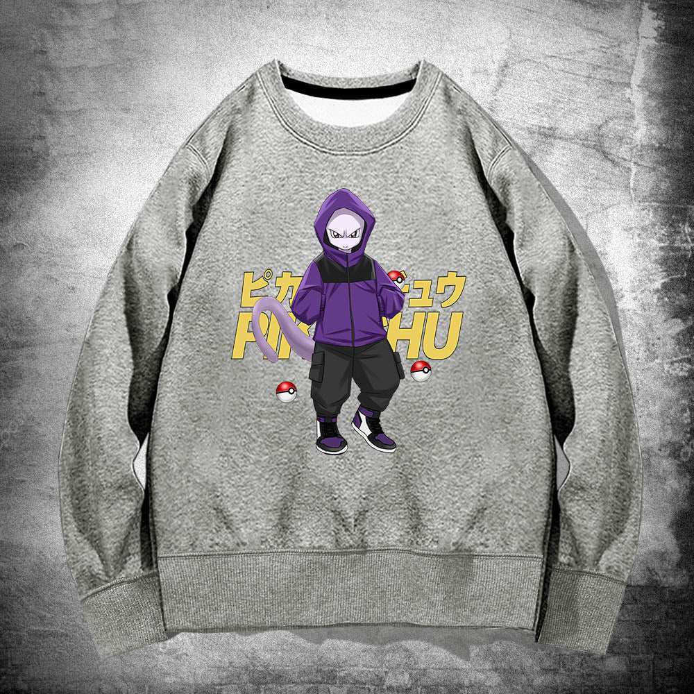 I Royal Pok É Mon Round Neck Sweater Wear Japanese Anime Pikachu Superman eprolo 