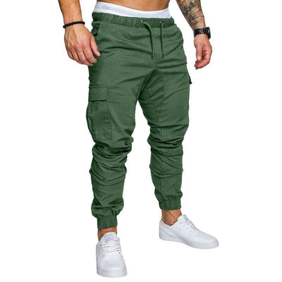 I Royal Men's Joggers Solid Multi-pocket Pants eprolo 