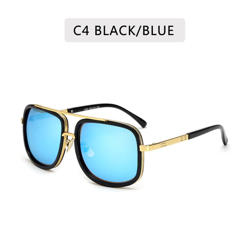 I Royal New Fashion Big Frame Square Metal Sun Glasses High Quality eprolo 