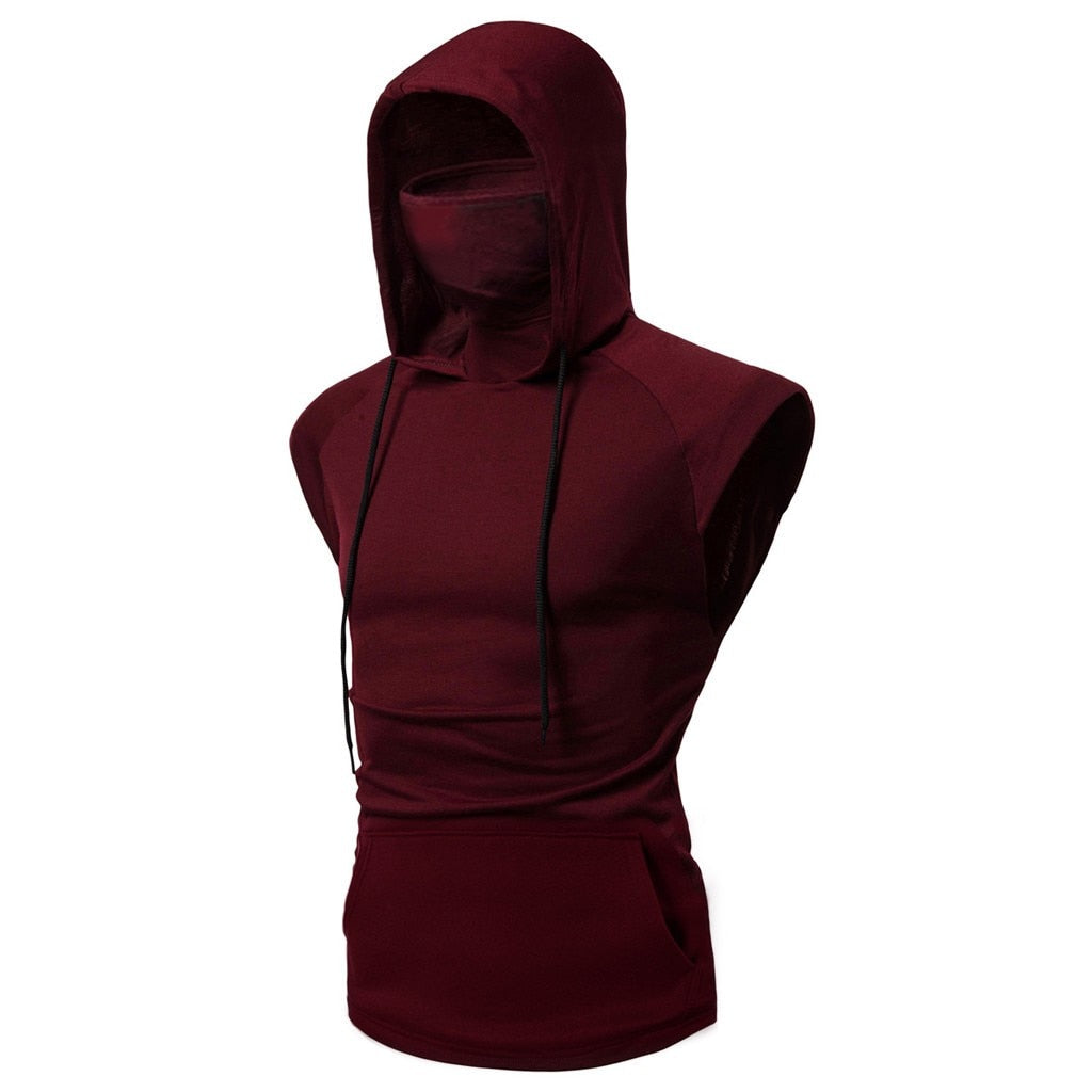 I Royal Mens Mask Button Sports Vest Hooded Splice Large Open-Forked Male Vest May 4Th eprolo 