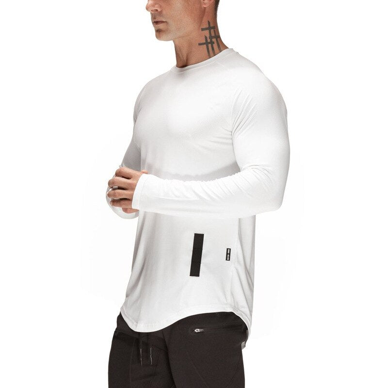 I Royal Sport Shirt Men Long Sleeve Quick Dry Sport Top Solid Crossfit t shirt eprolo 