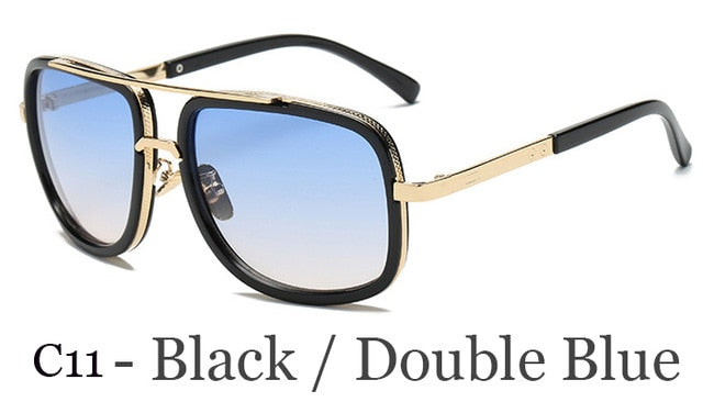 I Royal New Fashion Big Frame Square Metal Sun Glasses High Quality eprolo 