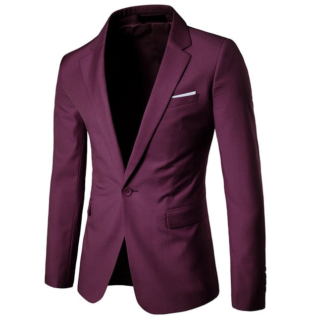 I Royal Men's Single Breasted One Button Blazers and Jackets eprolo 