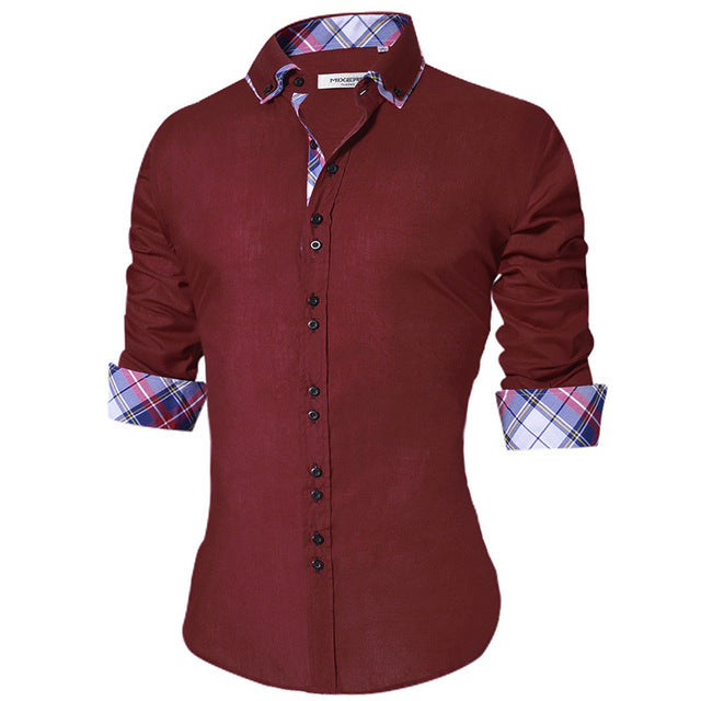 I Royal Men's Casual Shirt Slim Fit Men's Casual Button Down Shirt Long Sleeve eprolo 