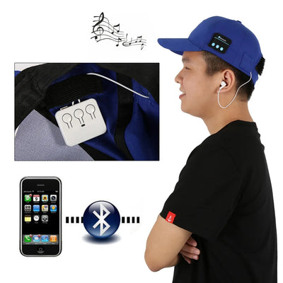 Bluetooth 5.0 Headphones Headset Baseball Cap Wireless Hats With Stereo Earphone Mic Hands-free Earbuds