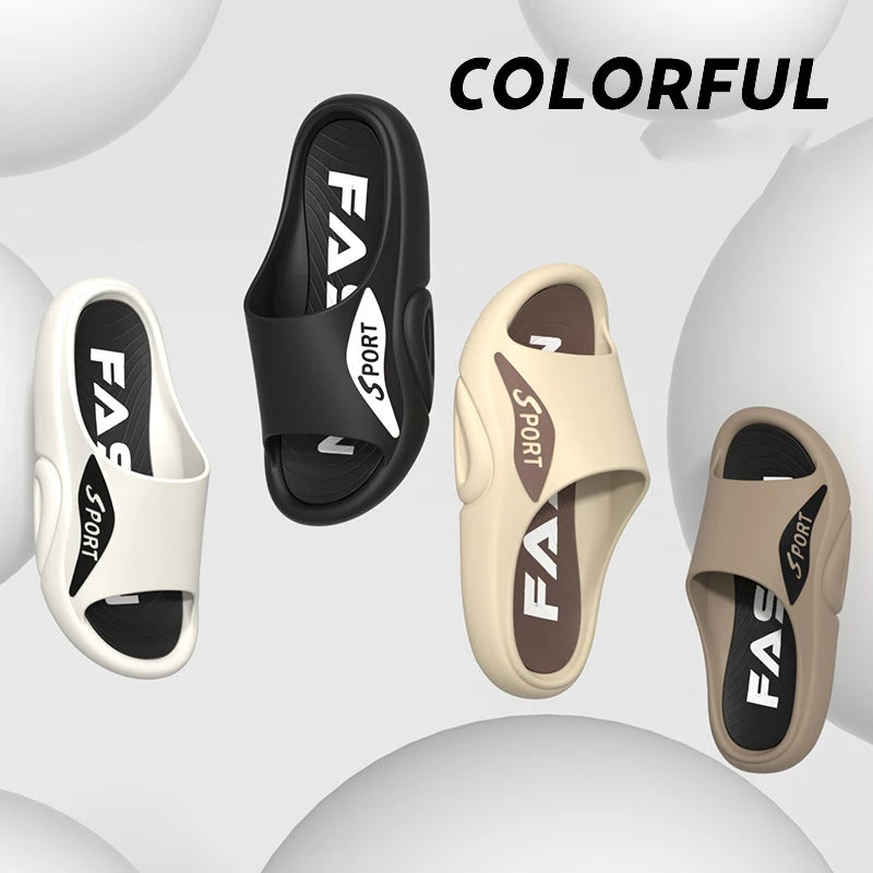 Fashion Men's Sandal Slippers Slippers Men Thick Bottom Slides Soft PVC Slippers