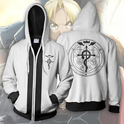 Fullmetal Alchemist Edward Elric's Autumn Zipper Jacket Hoodie Coat Anime Cosplay Sweatshirts Tracksuits Tops Clothes Drop Ship