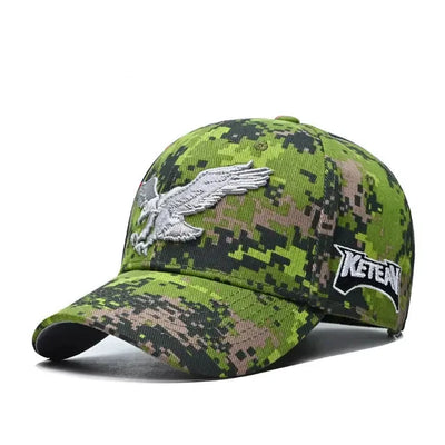 Hard Top Camouflage Embroidered Hat Men's Eagle Baseball Cap