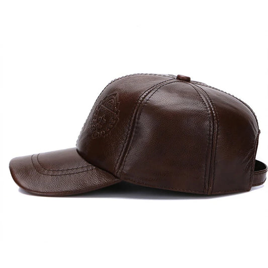 Genuine Real Cow Leather Baseball Hats