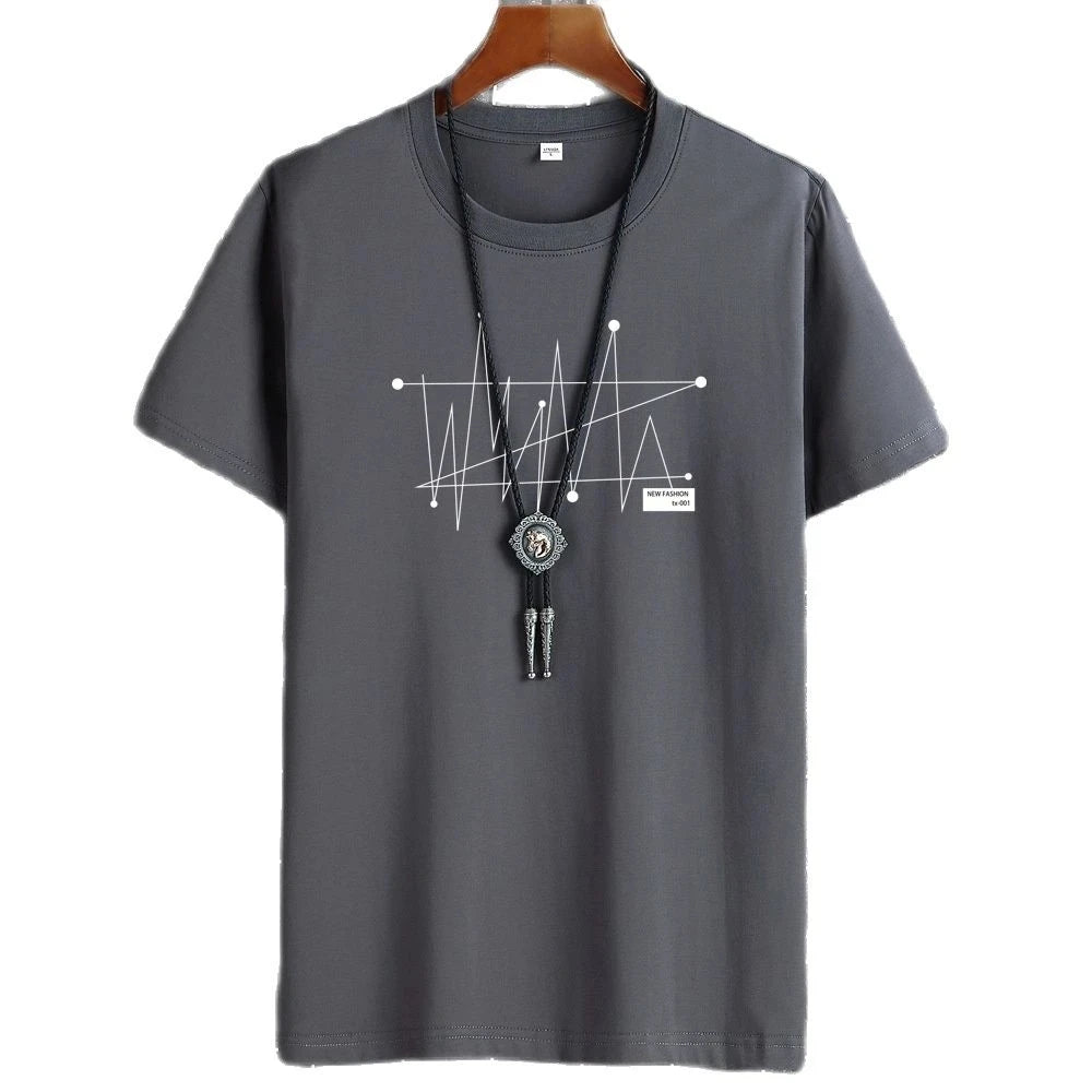 Manga Tshirt Tops Oversize Men Loose Tee 100% Cotton Short Sleeve T-shirt