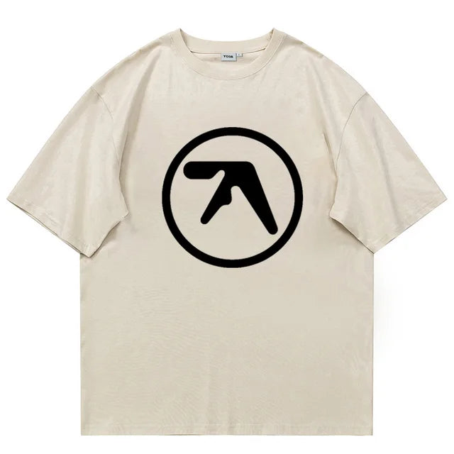 Men T-Shirt Aphex Twin Shirt 100% Cotton Print Oversized Tees Short Sleeve