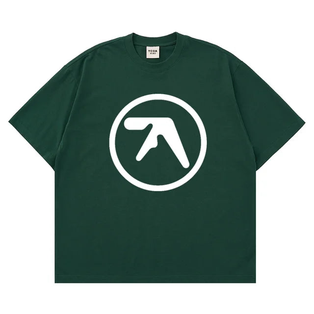 Men T-Shirt Aphex Twin Shirt 100% Cotton Print Oversized Tees Short Sleeve