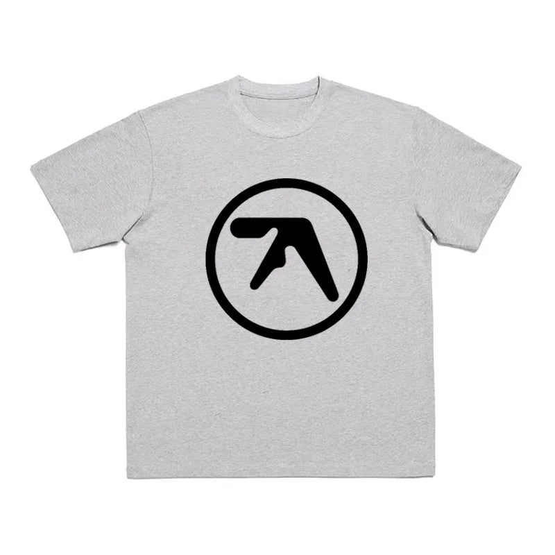 Men T-Shirt Aphex Twin Shirt 100% Cotton Print Oversized Tees Short Sleeve