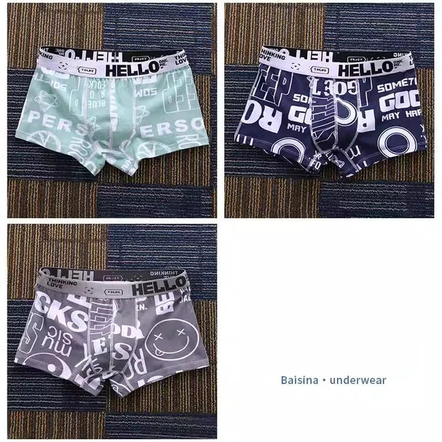 Men Underwear Boxer Shorts Cotton Man Breathable Comfortable