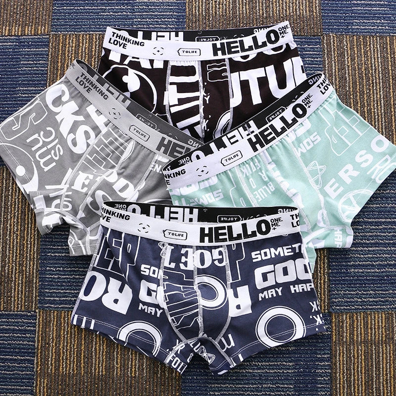 Men Underwear Boxer Shorts Cotton Man Breathable Comfortable