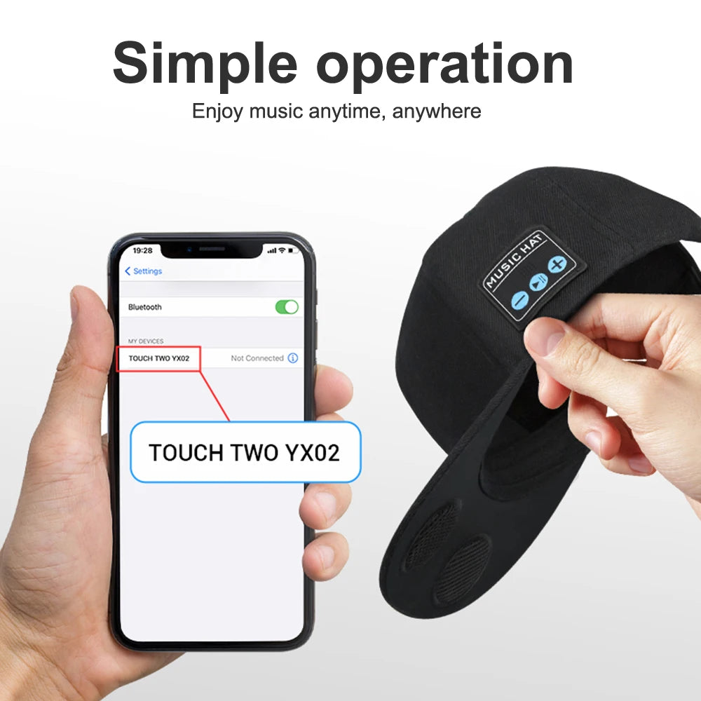 Hat with Bluetooth Speaker Adjustable Bluetooth Hat Wireless Smart Loudspeaker Cap For Outdoor Sport Baseball Cap With Mic