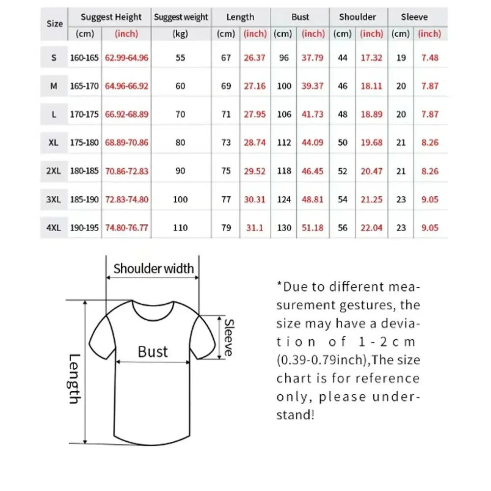 Casual Short-sleeved  Men's Loose Letter Cotton Printed Trendy T-shirts