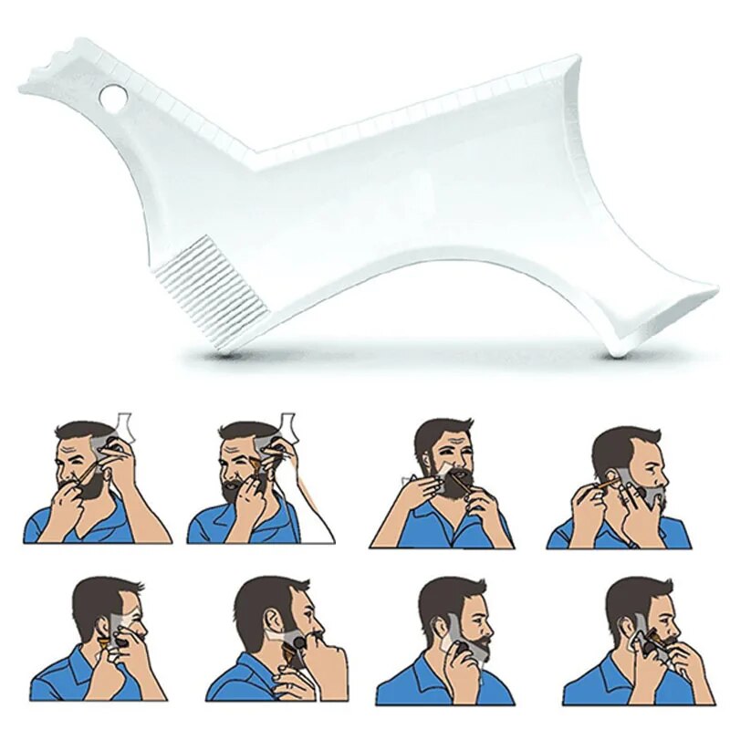 I Royal Men Beard Shaping Styling Template Comb Transparent eprolo 