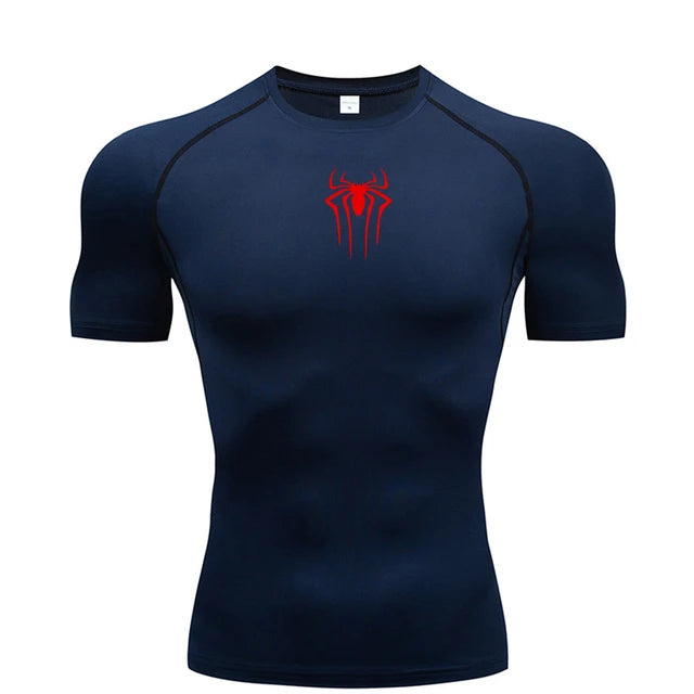 New Compression Shirt Men Fitness Gym Super Hero Sport Running  Quick Dry Short Sleeve T-Shirt For Men