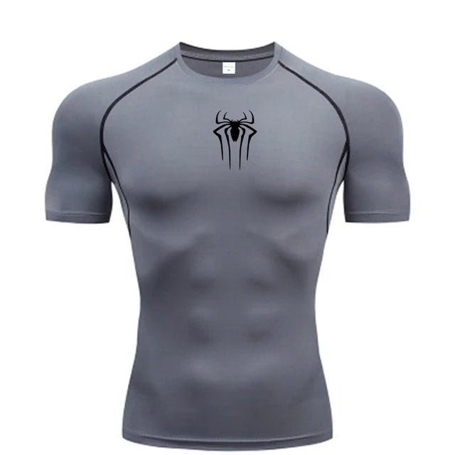 New Compression Shirt Men Fitness Gym Super Hero Sport Running  Quick Dry Short Sleeve T-Shirt For Men